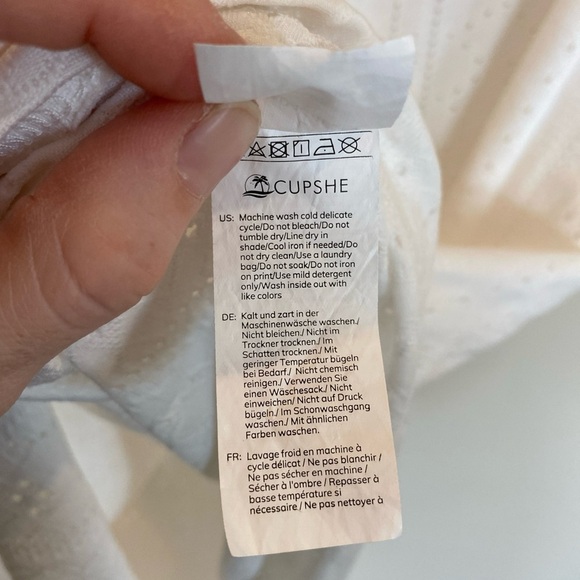 Cupshe Rainbow Lace Trim V Neck Top Large - Picture 5 of 7